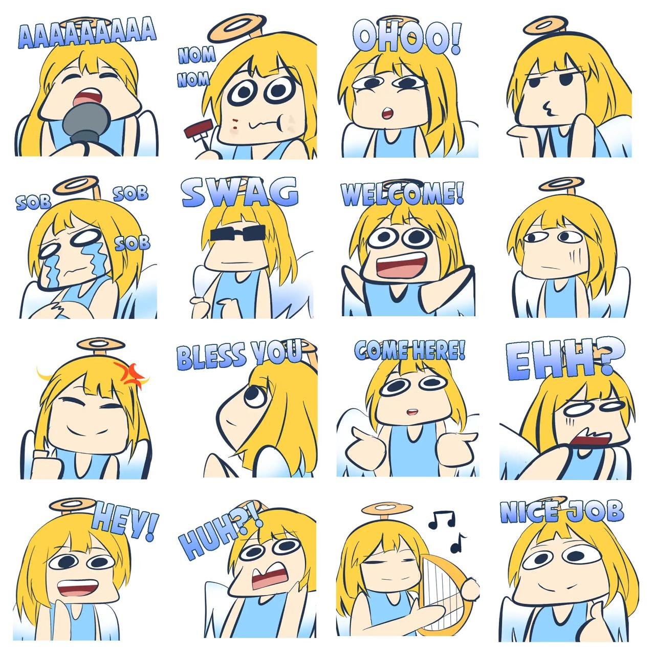 Mari Animation/Cartoon sticker pack for Whatsapp, Telegram, Signal, and others chatting and message apps