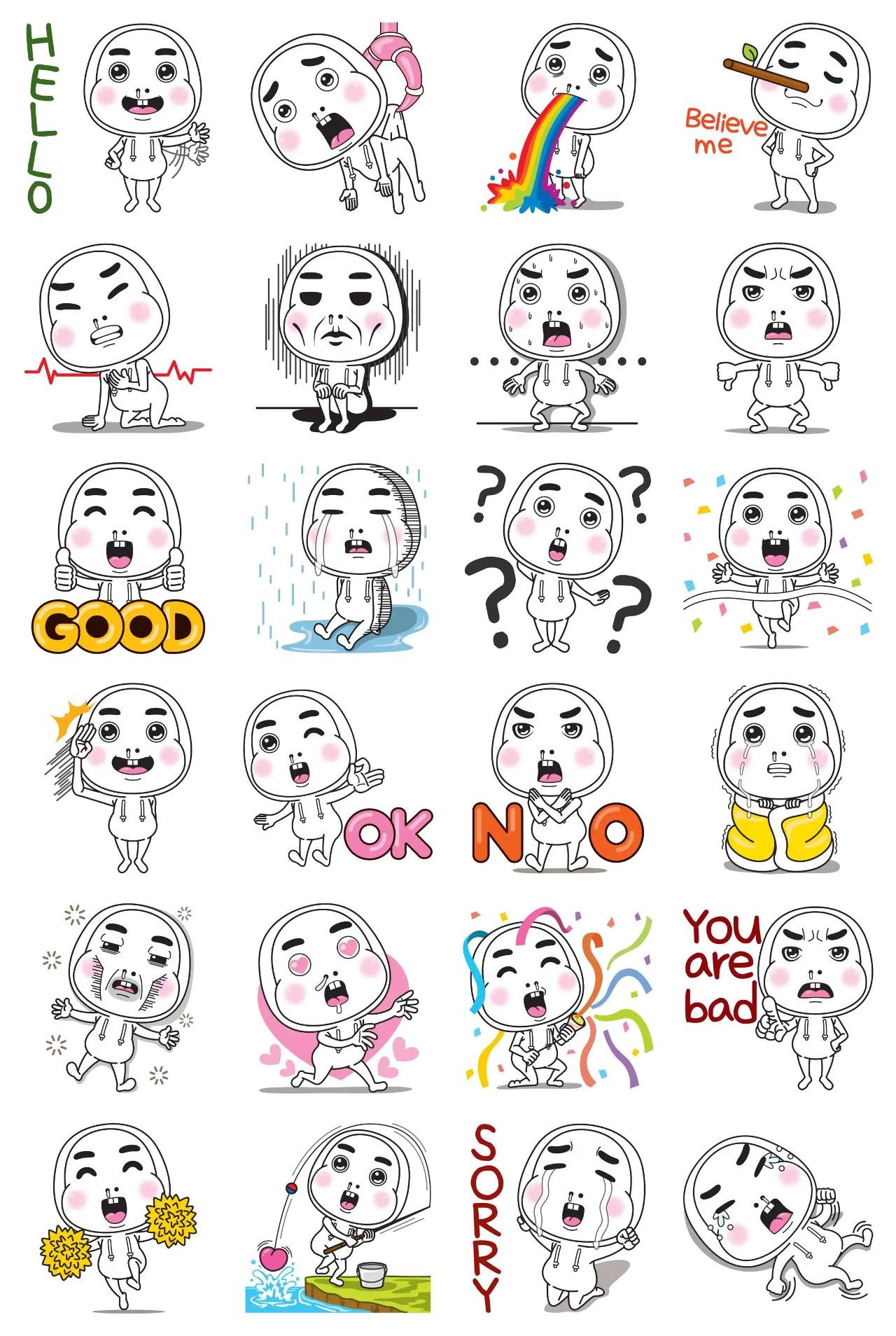 gidong-i Animation/Cartoon,Gag,People sticker pack for Whatsapp, Telegram, Signal, and others chatting and message apps