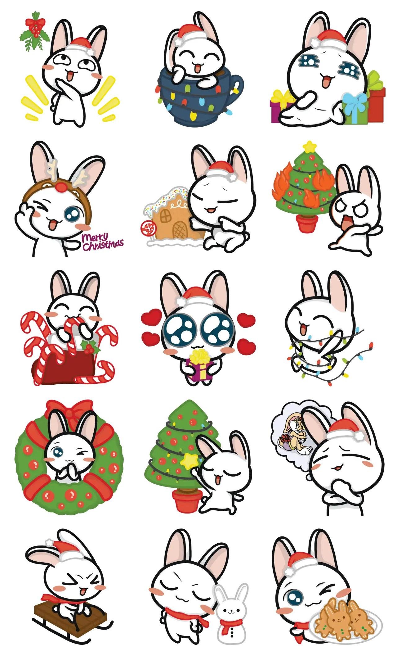 Vyro Merry Christmas Animation/Cartoon,Animals,Food/Drink,Culture,Christmas,Etc sticker pack for Whatsapp, Telegram, Signal, and others chatting and message apps