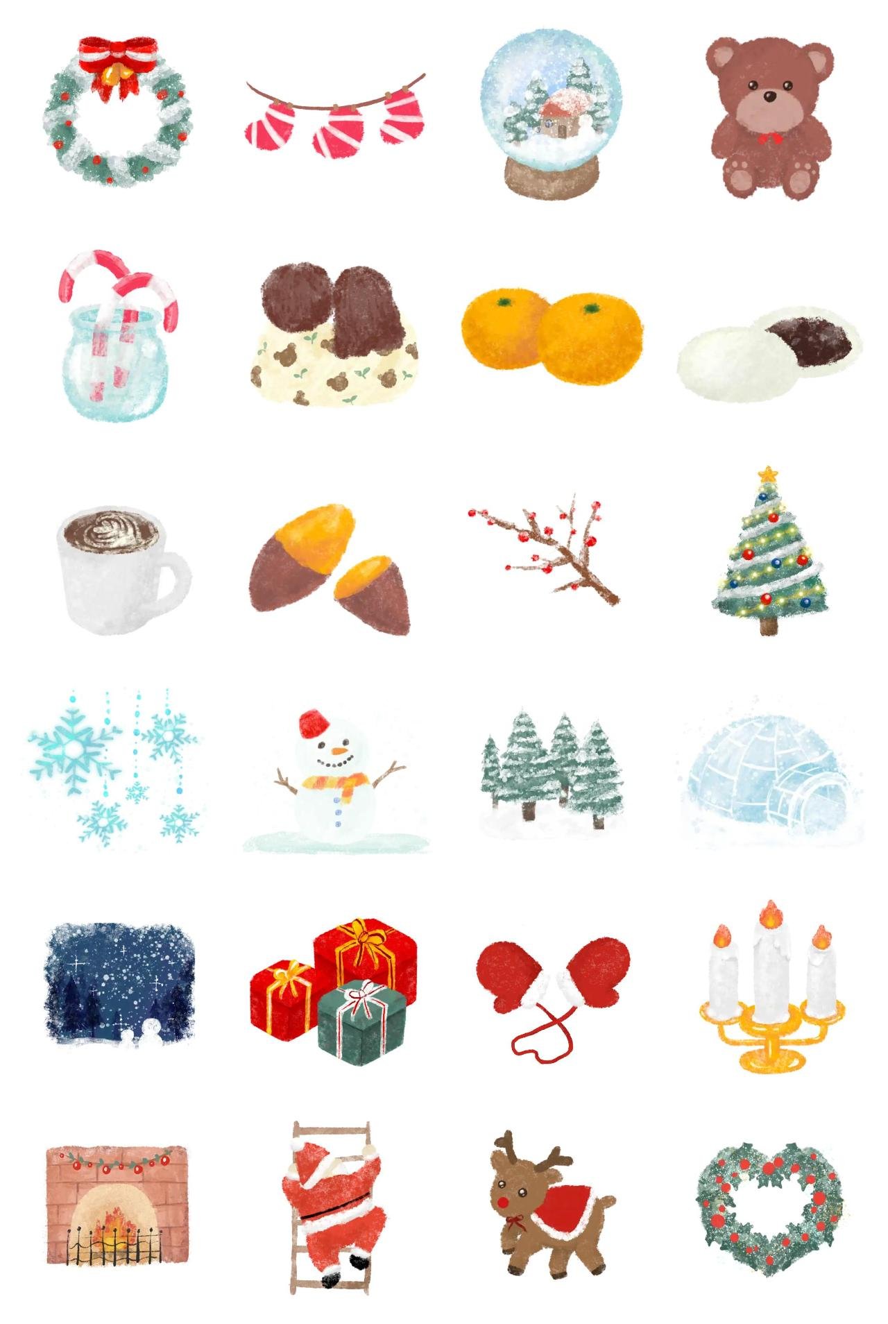 Winter, winter, winter Christmas,Weather/Nature sticker pack for Whatsapp, Telegram, Signal, and others chatting and message apps