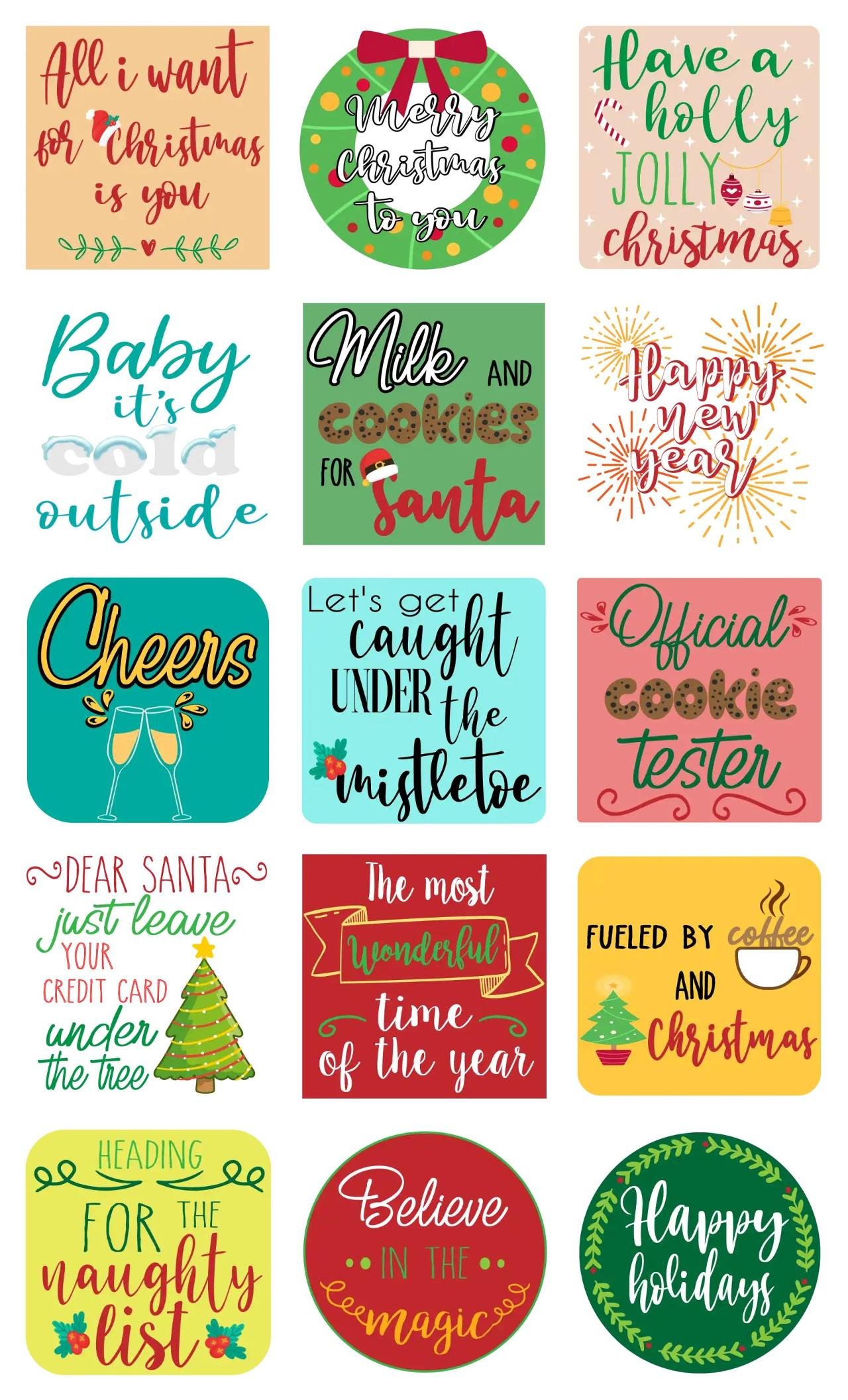 Christmas phrases Animation/Cartoon,New year's day,Christmas,Etc,Phrases,People,Culture,Weather/Nature sticker pack for Whatsapp, Telegram, Signal, and others chatting and message apps