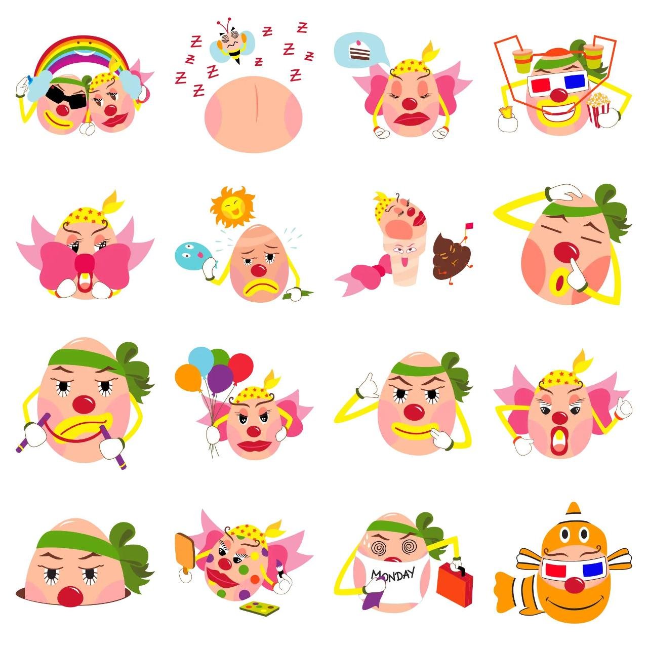 Egg's Family Animation/Cartoon,Food/Drink,Gag,People,Phrases,Romance,Valentine,Weather/Nature,Etc sticker pack for Whatsapp, Telegram, Signal, and others chatting and message apps