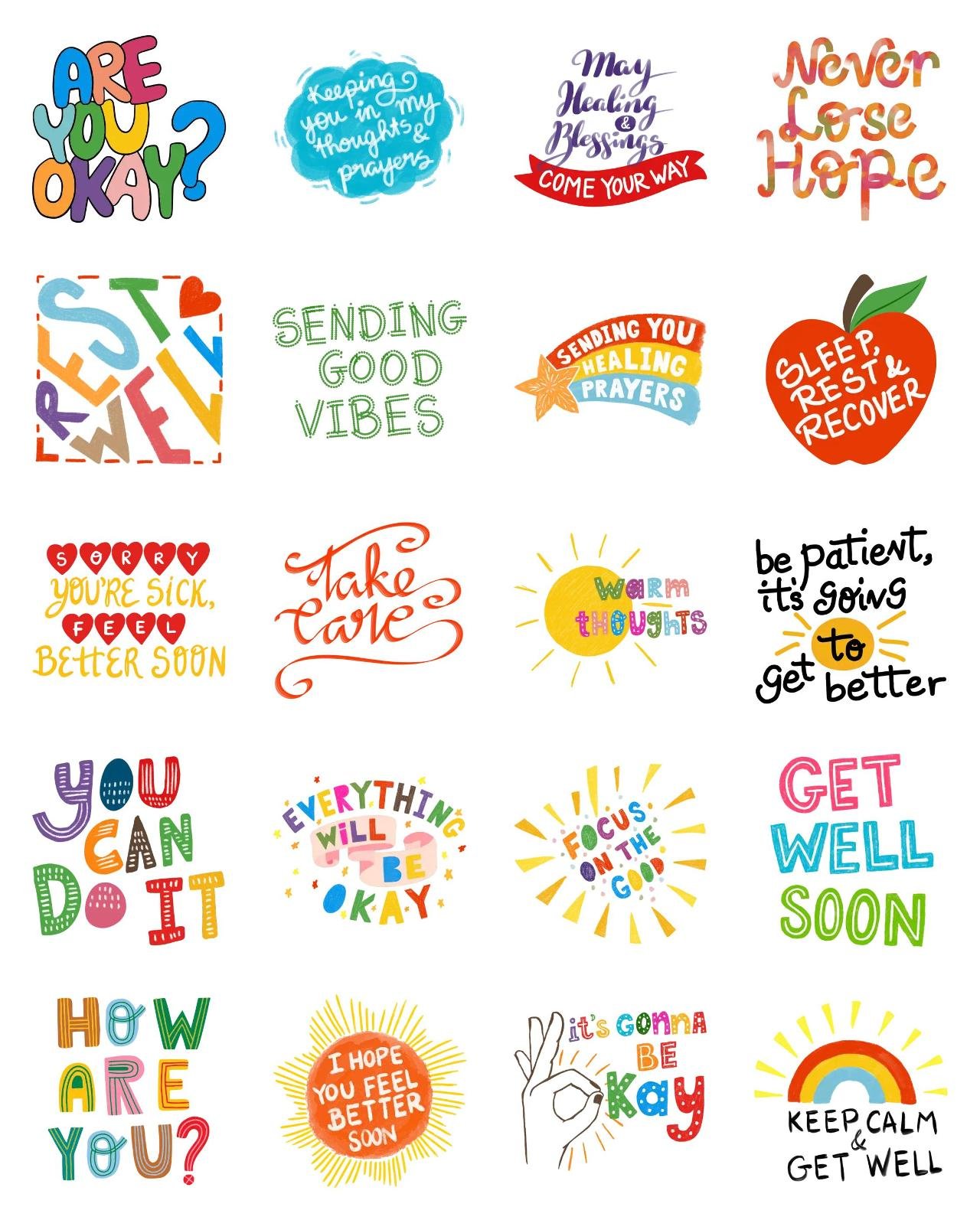 Get Well Wishes & Prayers Phrases,Etc,Objects,Plants,Weather/Nature,Culture sticker pack for Whatsapp, Telegram, Signal, and others chatting and message apps