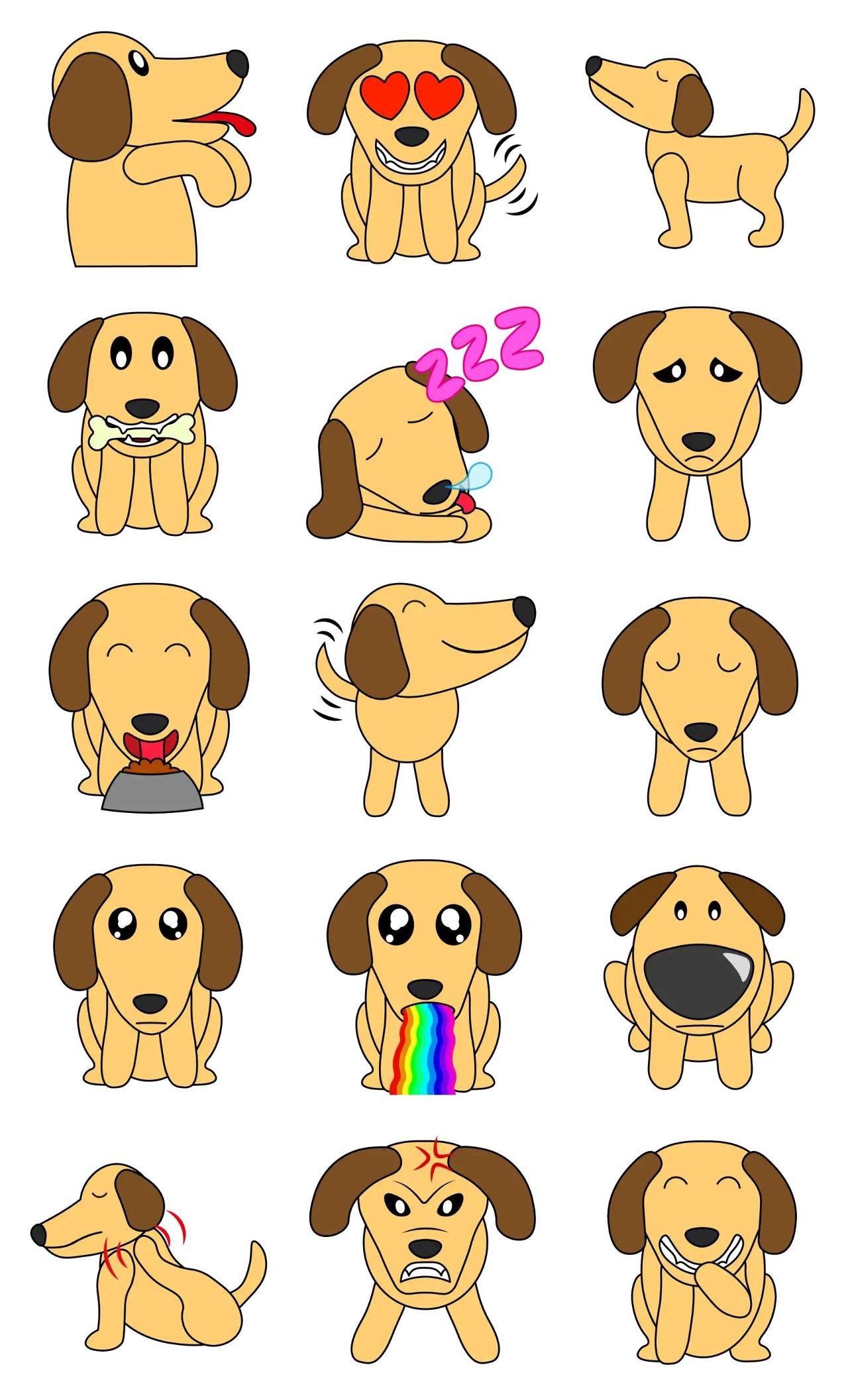 Firulais Animation/Cartoon,Animals,Food/Drink,Gag,Romance,Culture,Etc sticker pack for Whatsapp, Telegram, Signal, and others chatting and message apps