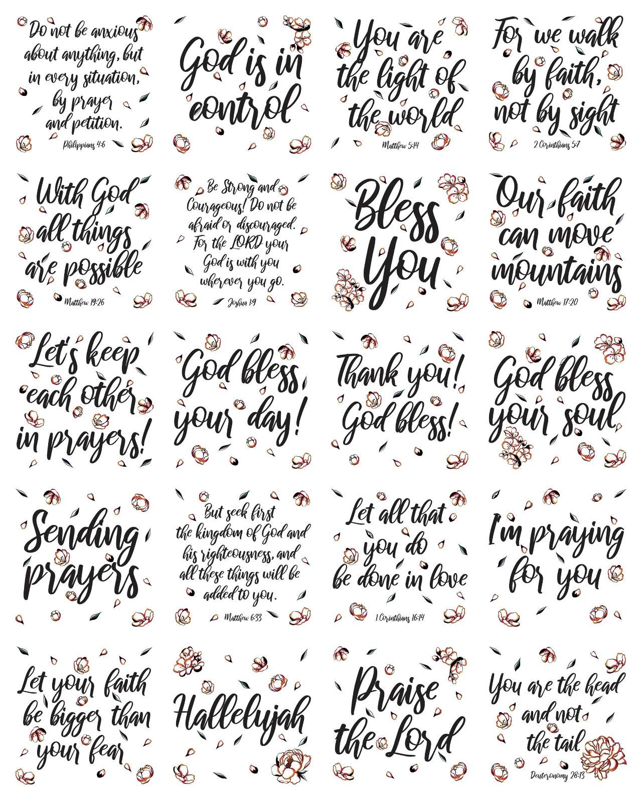 Beautiful Motivational Verse 1 Phrases,Weather/Nature,Plants,Etc sticker pack for Whatsapp, Telegram, Signal, and others chatting and message apps