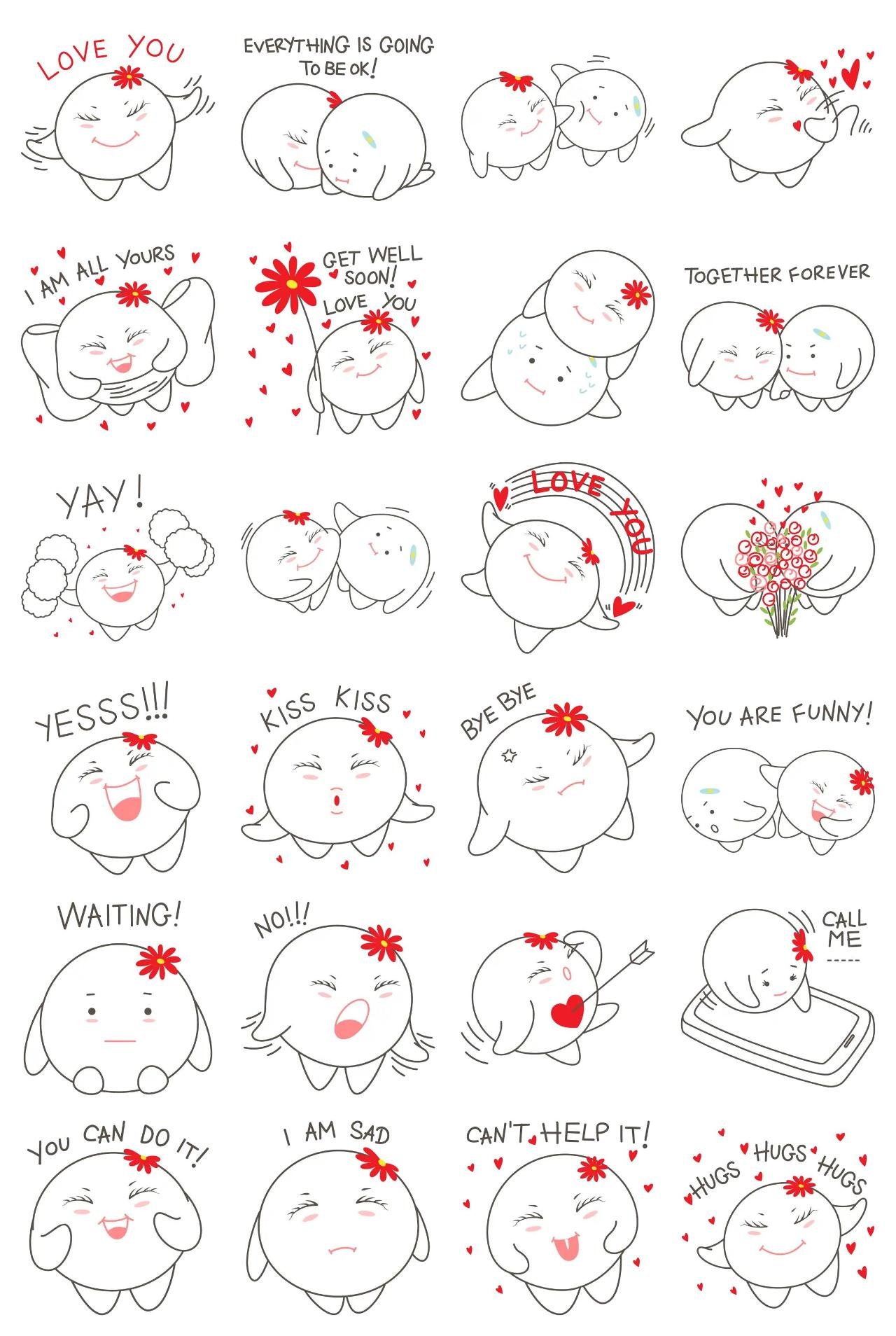 Coco & Moe Sweet Love Animation/Cartoon,People,Romance,Valentine,Etc sticker pack for Whatsapp, Telegram, Signal, and others chatting and message apps