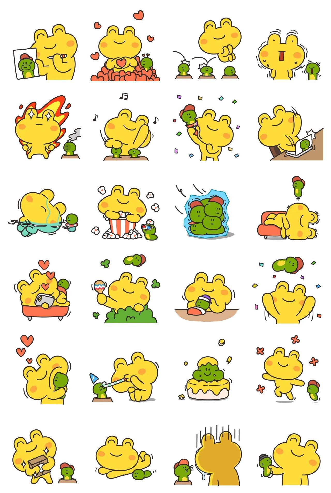 ribbit-ribbit Animation/Cartoon,Animals,Gag,Etc sticker pack for Whatsapp, Telegram, Signal, and others chatting and message apps