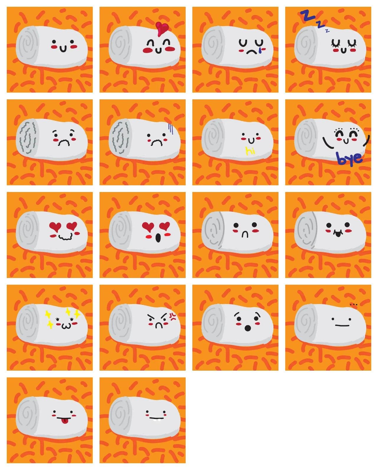 mellows Animation/Cartoon sticker pack for Whatsapp, Telegram, Signal, and others chatting and message apps