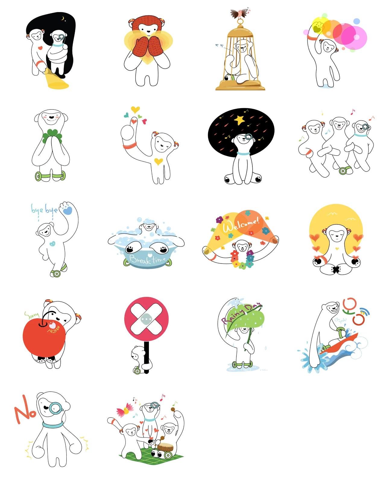 horogoru Animation/Cartoon,Phrases,People,Animals,Culture,Weather/Nature,Instruments,Etc sticker pack for Whatsapp, Telegram, Signal, and others chatting and message apps